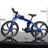 Nuoyi Creative Alloy Finger Bicycle 1:10 Miniature Analog Bicycle, Foldable Finger Mountain Bicycle Toy(Blue) view 2