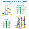JOYIN 170Pcs Glowing Marble Run, Construction Building Blocks Toys with 5 Glow in The Dark Glass Marbles, STEM Educational Building Block Toy, Birthday Gifts, Easter Basket Stuffers view 3