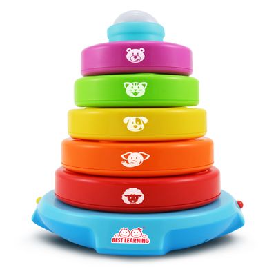 BEST LEARNING Stack & Learn - Developmental Educational Activity Stacking Toy for 6 or 9 Month Old Baby Toys and Up | First 1 Year Boy Girl Gifts for Birthday Gift