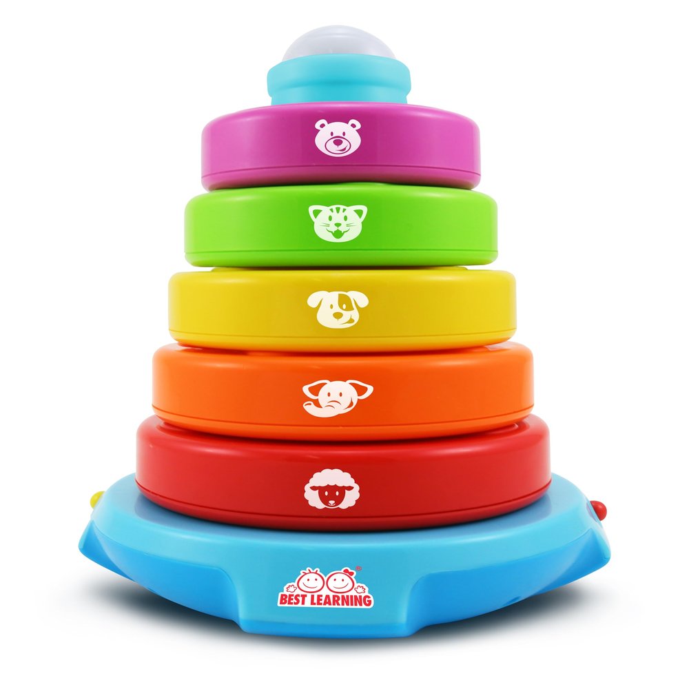 BEST LEARNING Stack & Learn - Developmental Educational Activity Stacking Toy for 6 or 9 Month Old Baby Toys and Up | First 1 Year Boy Girl Gifts for Birthday Gift