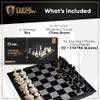 Chess Armory Magnetic 9.5 Inches Travel Chess Set - Folding Board with Storage Box & 2 Extra Queen. view 2