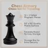 Chess Armory Magnetic 9.5 Inches Travel Chess Set - Folding Board with Storage Box & 2 Extra Queen. view 3