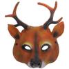 Amosfun Animal Head Mask Deer Mask Halloween Realistic Animal Face Reindeer PU Cosplay Costume Props for Masquerade Halloween Parties/Dances/Carnivals view 1