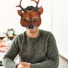 Amosfun Animal Head Mask Deer Mask Halloween Realistic Animal Face Reindeer PU Cosplay Costume Props for Masquerade Halloween Parties/Dances/Carnivals view 3