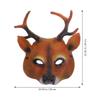 Amosfun Animal Head Mask Deer Mask Halloween Realistic Animal Face Reindeer PU Cosplay Costume Props for Masquerade Halloween Parties/Dances/Carnivals view 4