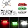 3PCS RC Plane Wireless LED Light Kit for Airplane Aircraft Helicopter Fix Wing Quadcopter, Water Droplet Shape Double/Quick/Flicker Flash Drone Lights, Green White LED Flashing view 4
