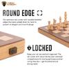 15 Inch Magnetic Wooden Chess Set for Adults & Kids - Folding Travel Chess Board with Handcrafted Staunton Pieces, Extra Queens, and Storage Slots view 4
