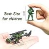 18 Pack Die-cast Military Vehicles Sets,6 Pack Assorted Alloy Metal Models Car Toys and 12 Pack Soldier Army Men, Mini Army Toy Tank,Panzer,Anti-Air Vehicle,Helicopter Playset for Kids Boys view 2