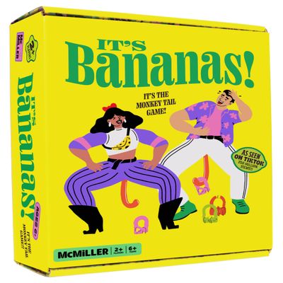 Its Bananas! The Monkey Tail Game  Funny Family & Party Game for Kids & Adults | Hilarious Gift for Birthday, Christmas, Bachelorette, Thanksgiving, White Elephant