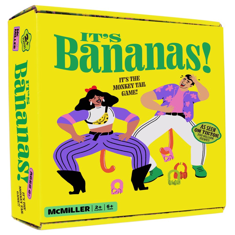 Its Bananas! The Monkey Tail Game  Funny Family & Party Game for Kids & Adults | Hilarious Gift for Birthday, Christmas, Bachelorette, Thanksgiving, White Elephant
