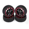4pcs RC Tires, Off-Road Vehicle Wheel Rims RC Crawler Tyre Rubber Tire Wheels for RC 1:10 Car Part(Grain Pattern) Car Model Accessory Rc On Road Tires Rc On Road Tires Rc Car Tires view 1