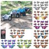RC car Truck - Tribal Flames - 10pc Body Decal kit - Universal for Arrma Losi HPI Axial Traxxas Redcat Tekno 1/10 1/8 Scale Rock Crawler Stickers (Yellow/Green) view 2