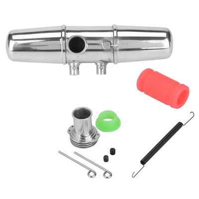 Dwawoo Aluminum Alloy Dual Exhaust Joint Tubing 18001P for HPI Savage 4.6/5.9 1/8 Car