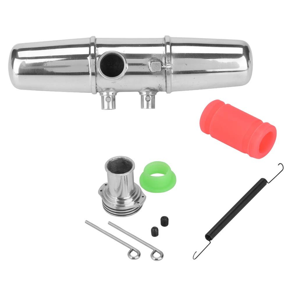 Dwawoo Aluminum Alloy Dual Exhaust Joint Tubing 18001P for HPI Savage 4.6/5.9 1/8 Car