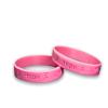 25 Pack Bulk Breast Cancer Pink Ribbon Silicone Bracelets - Perfect for Support Groups and Fundraisers view 1