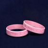 25 Pack Bulk Breast Cancer Pink Ribbon Silicone Bracelets - Perfect for Support Groups and Fundraisers view 3
