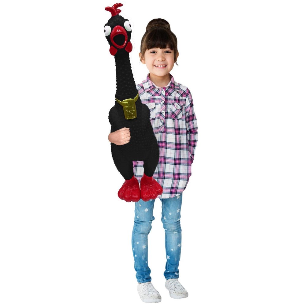 Animolds Hug Me Giant Rubber Chicken- Huge Stress Relief Screaming Chicken Toy | Screams Up to 45 Seconds- Novelty Gag and Prank Toys | Funny Toys Gifts for Christmas Stocking Stuffers for Kids Adult
