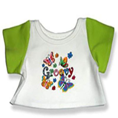 Adorable Groovy Teeshirt Fits Most 14 to 18 inch Build A Bear and Make Your Own Stuffed Animals