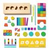 LOVEVERY | The Block Set | Solid Wood Building Blocks and Shapes + Wooden Storage Box, 70 Pieces, 18 Colors, 20+ Activities, Toddler Block Set and Converts into a Pull Car, Ages 12 to 48+ months view 1
