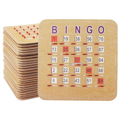 GSE Games & Sports Expert 5Ply Stitched Shutter Bingo Cards, Finger-Tip Shutter Slide Bingo Cards, Easy-Read Large Print Bingo Cardboard with Sliding Windows (50-Pack)