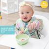 Bumkins Baby Bowl, Silicone Feeding Set with Suction for Baby and Toddler, Includes Spoon and Lid, First Feeding Set, Training Essentials for Baby Led Weaning for Babies 4 Months Up, Sage view 2