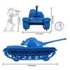 TimMee Toy Tanks for Plastic Army Men - Blue WW2 3pc - Made in USA view 2