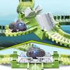 WESPREX Dinosaur Race Track Toy Set 288 PCS, Flexible Track Playset w/ 240 Tracks, 1 Dinosaur Car, 1 Race Car, 1 Drawbridge, 1 Tunnel, Create A Dino Track, Dinosaur Toy Gift for Kids Boys Girls Age 3+ view 3