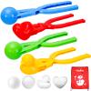 Max Fun 4 Pack Snowball Maker Snow Ball Toys Games with Handle for Kids Outdoor Indoor Winter Snowball Fight Maker Tool Clip with Drawstring Bag view 1