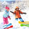 Max Fun 4 Pack Snowball Maker Snow Ball Toys Games with Handle for Kids Outdoor Indoor Winter Snowball Fight Maker Tool Clip with Drawstring Bag view 4