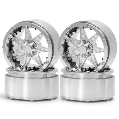 QUE-T 2.2" Metal Beadlock Wheel Rims Set for RC 1/10 Crawler TRX4 SCX10 90046 Pack of 4
