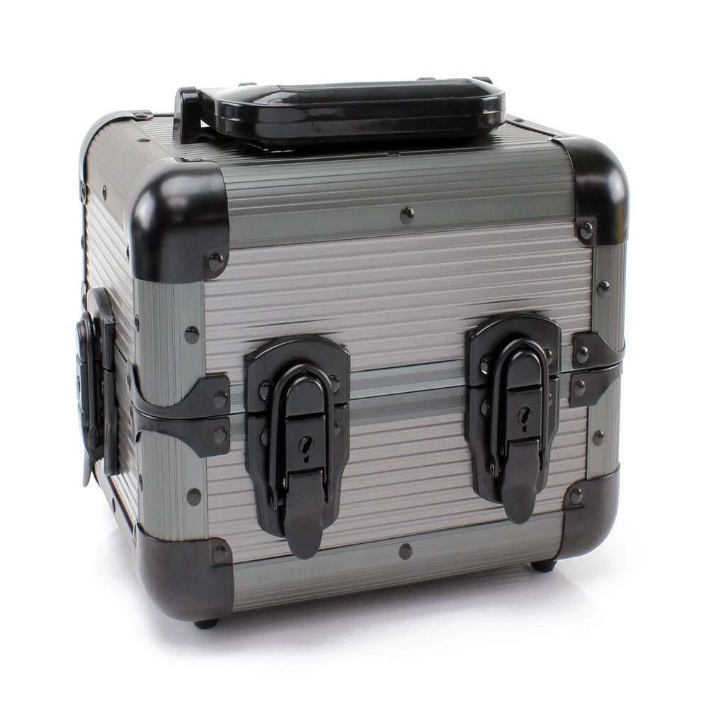 Versa Games 600pc Deluxe Poker Chip Case Carrier in Gray Color - Ultimate Poker Chip Carrier