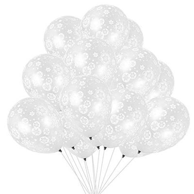 100PCS Christmas Snowflake Balloons - Winter Wonderland/Holiday/Xmas Birthday Wedding Baby Shower Party Decorations Supplies Offwhite Snowflakes Decor