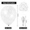 100PCS Christmas Snowflake Balloons - Winter Wonderland/Holiday/Xmas Birthday Wedding Baby Shower Party Decorations Supplies Offwhite Snowflakes Decor view 2