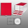 Prophila Coin Box Gray 80 Angular compartments for Coins up to 24 mm (3rd Empire), red Insert view 2