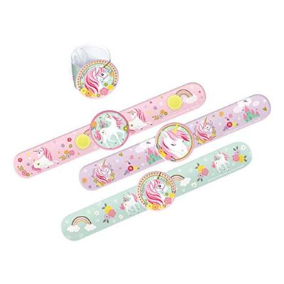 Amscan Unicorn Slap Bracelet | 1 1/8" x 8 3/4" | Assorted - 1 Pc