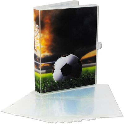 UniKeep Trading Card Binder - Soccer Theme Card Collection Case With 100 Top Loading Pockets - For Baseball, Soccer, TCG, MTG, Pokemon, Yugioh
