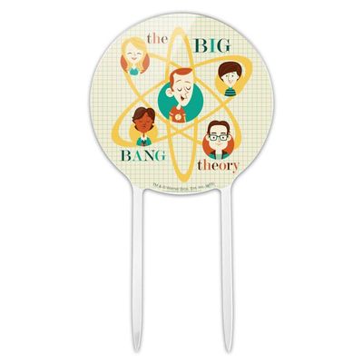 Acrylic Big Bang Theory Retro Art Cake Topper Party Decoration for Wedding Anniversary Birthday Graduation