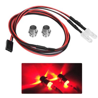 2PCS RC LED Light, 5mm Headlights RC Accessory Headlight LED Lights for RC Car (12# Red Light) Rc Car Lights Rc Led Light Bar