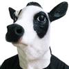 HENGYUTOYMASK Latex Cow Head Mask Milk Cow Farm Animal Moo Halloween Costume Party Masquerade Cosplay Party Fancy Dress view 3