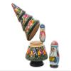 Christmas Tree Nesting Doll 3pc./5" Russian Matryoshka Wooden Collectible view 2