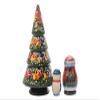 Christmas Tree Nesting Doll 3pc./5" Russian Matryoshka Wooden Collectible view 3
