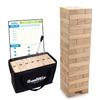 Giantville Giant Tumbling Timber Toy - STEAM-Credited Premium Pine Wood Blocks Tower - Indoor/Outdoor Yard Game for Kids & Adults - 56 Pieces + Carry Bag - Grows to Over 4 Feet view 1