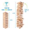 Giantville Giant Tumbling Timber Toy - STEAM-Credited Premium Pine Wood Blocks Tower - Indoor/Outdoor Yard Game for Kids & Adults - 56 Pieces + Carry Bag - Grows to Over 4 Feet view 2