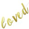 11 Years Loved Banner Sign Gold Glitter for 11th Birthday Party Decorations Anniversary Decor Pre-assembled Bunting Photo Booth Props view 3