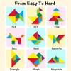 Beestech Wooden Tangram Puzzle Book, Travel Games for Kids in Car, Plane or Take Out for Restaurant, Educational Learning Puzzles Toys, On The Go Toys for Kids, Boys, Girls 3,4,5,6,7,8 Years Old view 4