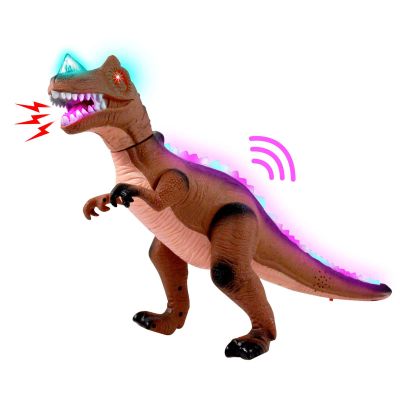 TychoTyke Dancing Dino Light Up T-Rex Dinosaur Toy with Radio Control - Brown