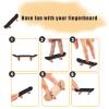 Lazmin Wood Finger Skateboard Alloy Stent Bearing Wheel Fingerboard Novelty Toy Reduce Pressure Kids Gifts(Red) view 3
