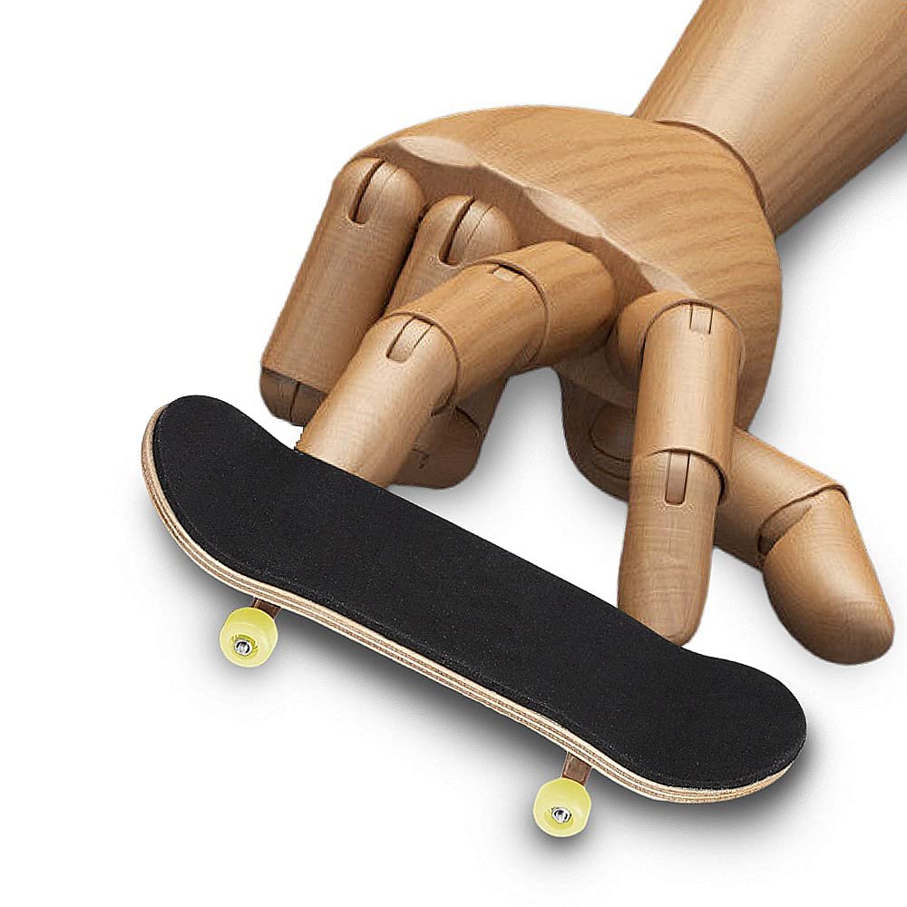 Lazmin Mini Finger Skateboard, Wood Maple Finger Skateboard DIY Fingerboard Toy Fingerboards Toys Hand Creative Gifts