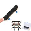 Lazmin Wood Finger Skateboard Alloy Stent Bearing Wheel Fingerboard Novelty Toy Reduce Pressure Kids Gifts(Navy) view 1