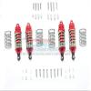 GPM For Traxxas Rustler 4X4 VXL (67076-4) Upgrade Parts Aluminum Front + Rear Shocks (Low Center of Gravity Version) - 4Pc Set Red view 1